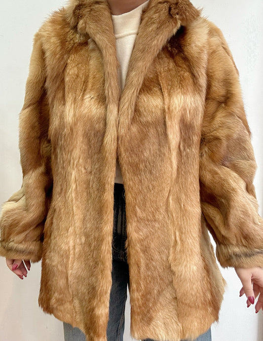 Real fur coat