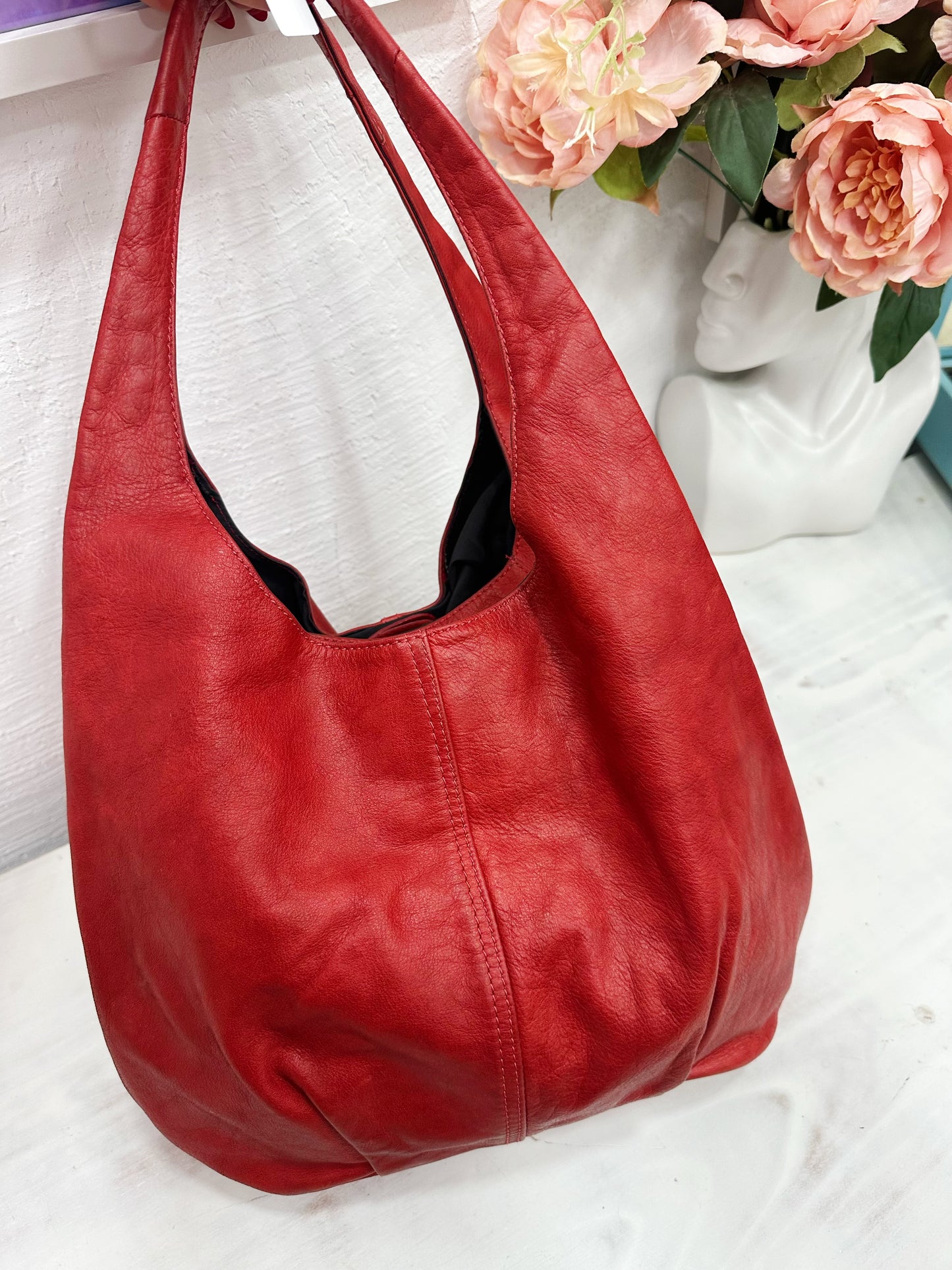 Leather hobo bag