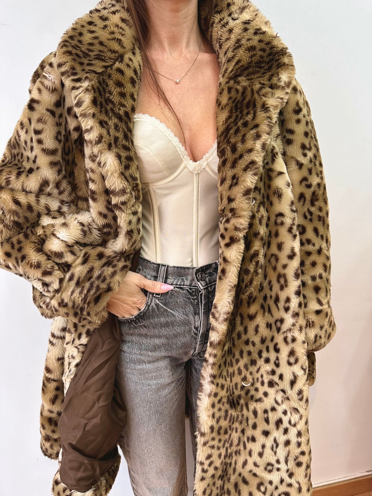 Leopard fur coat