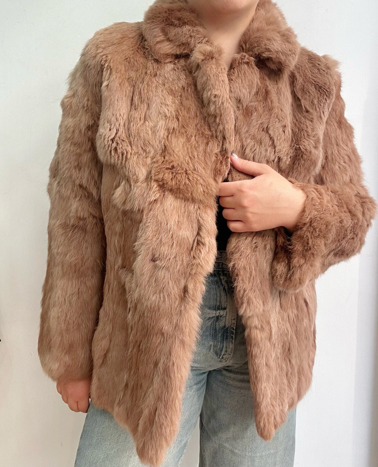 Real fur coat