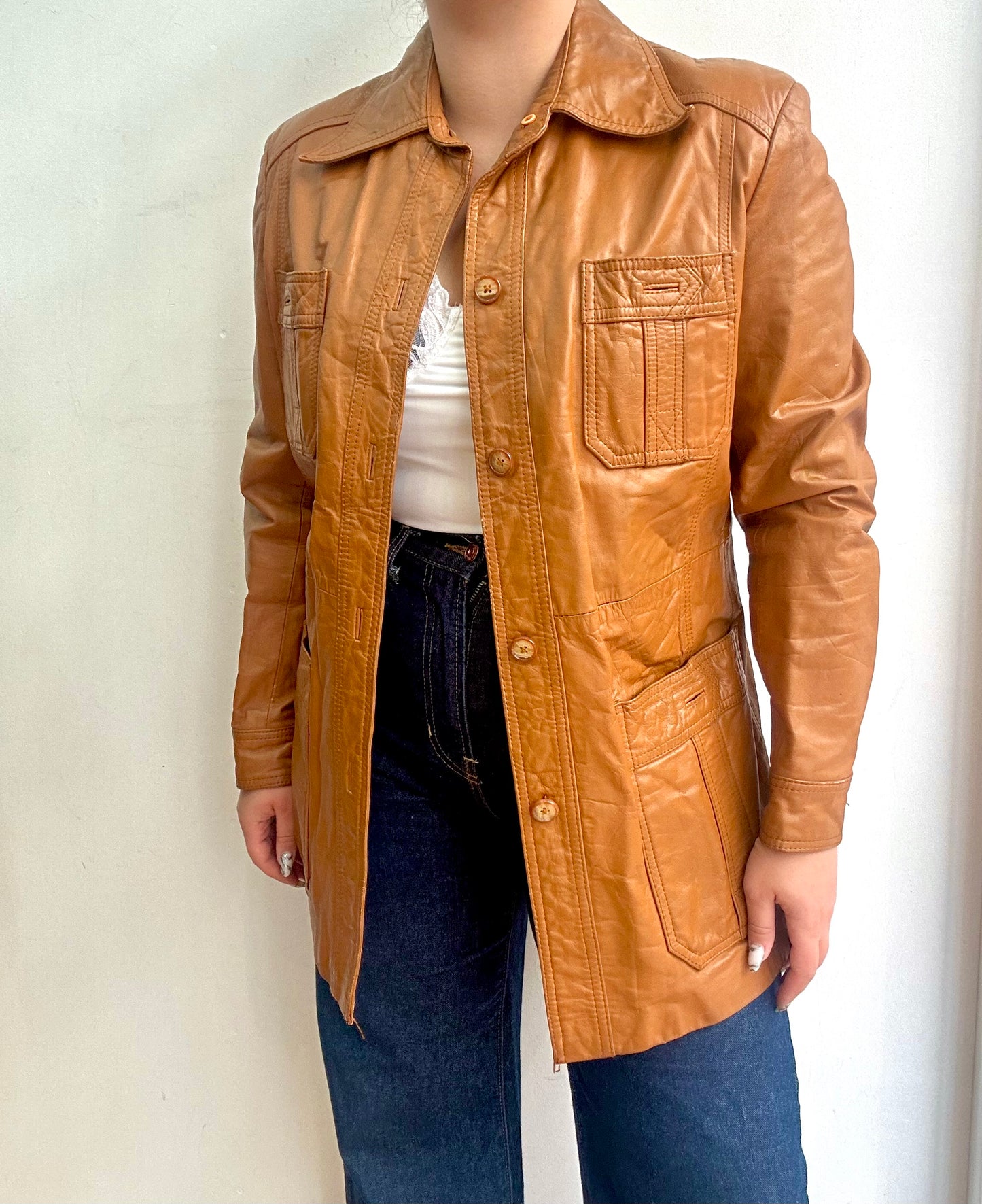 70s leather jacket