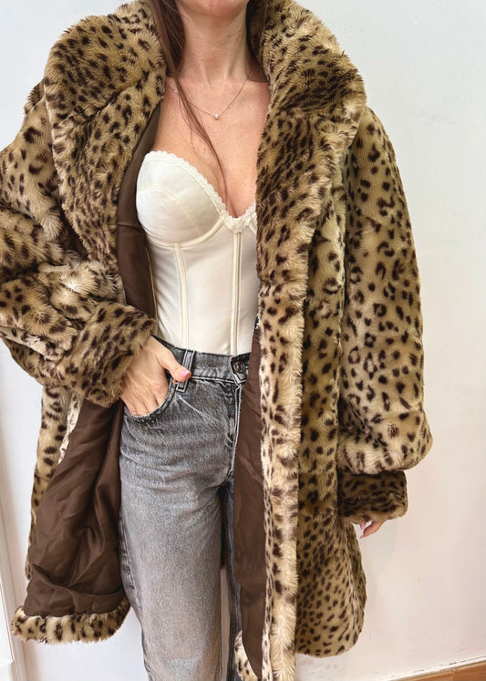 Leopard fur coat