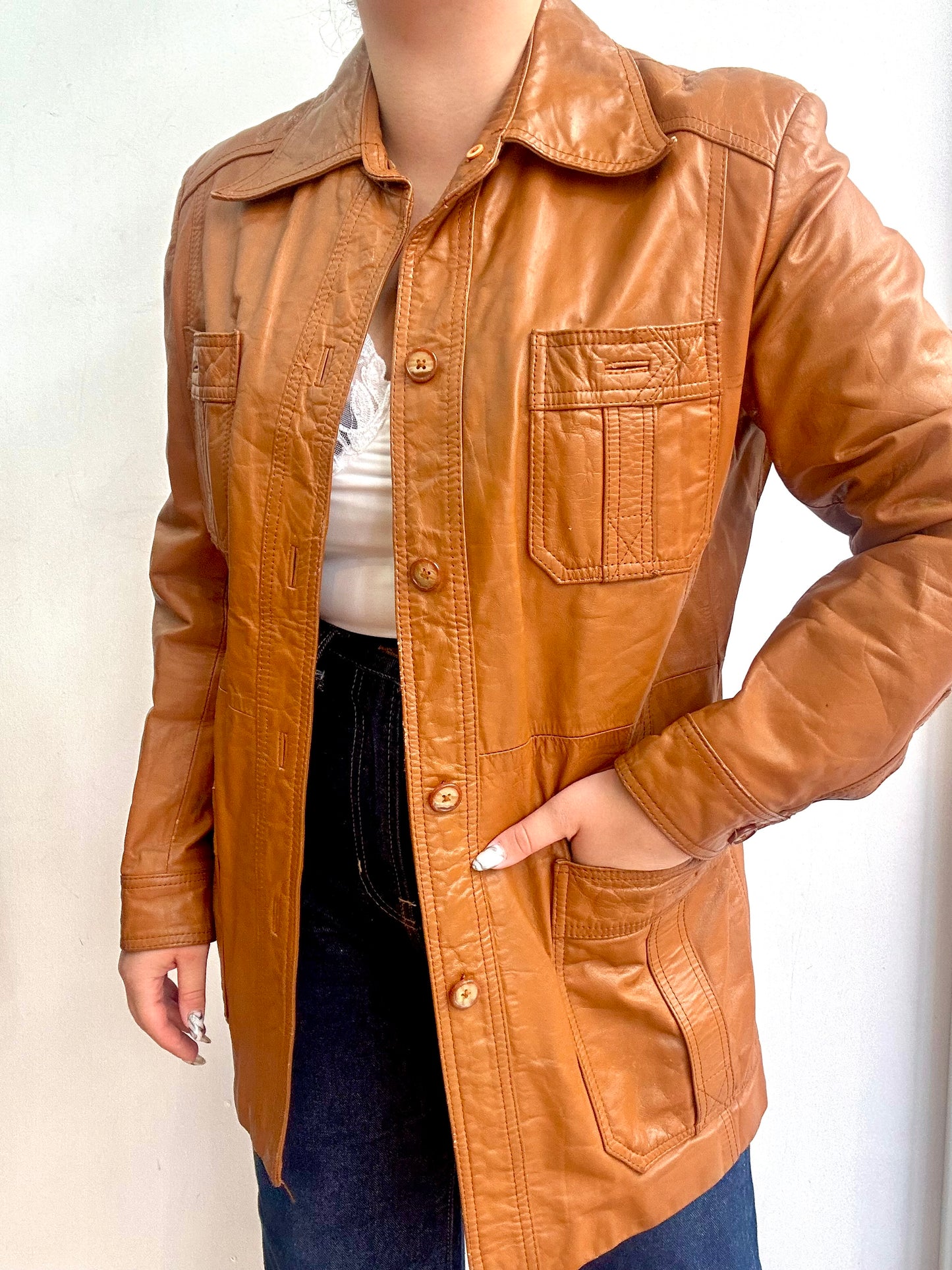 70s leather jacket