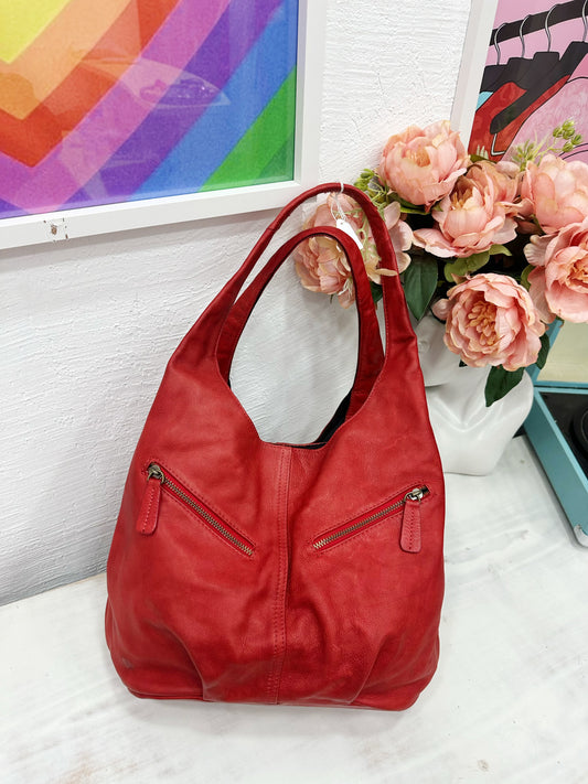 Leather hobo bag