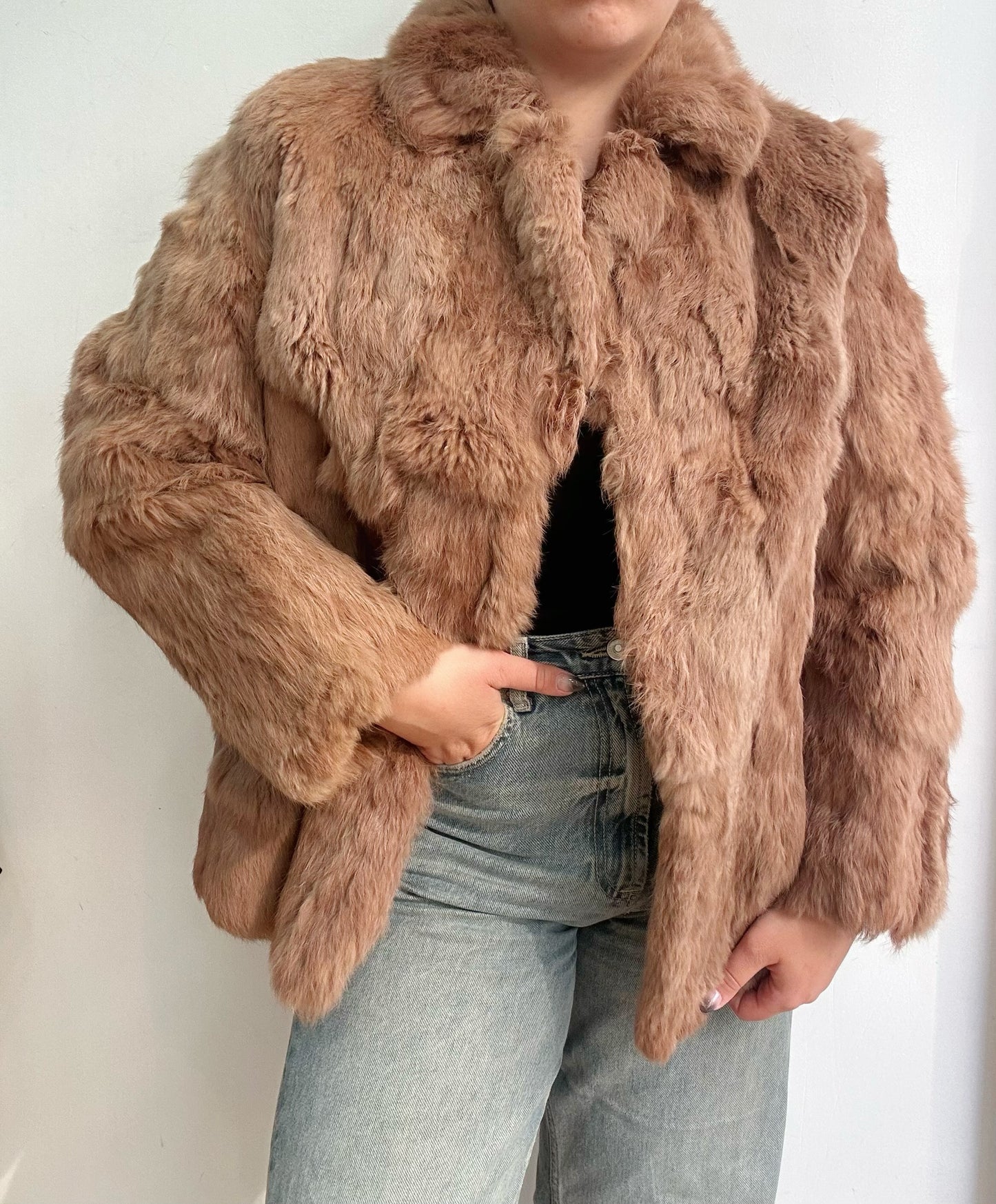 Real fur coat