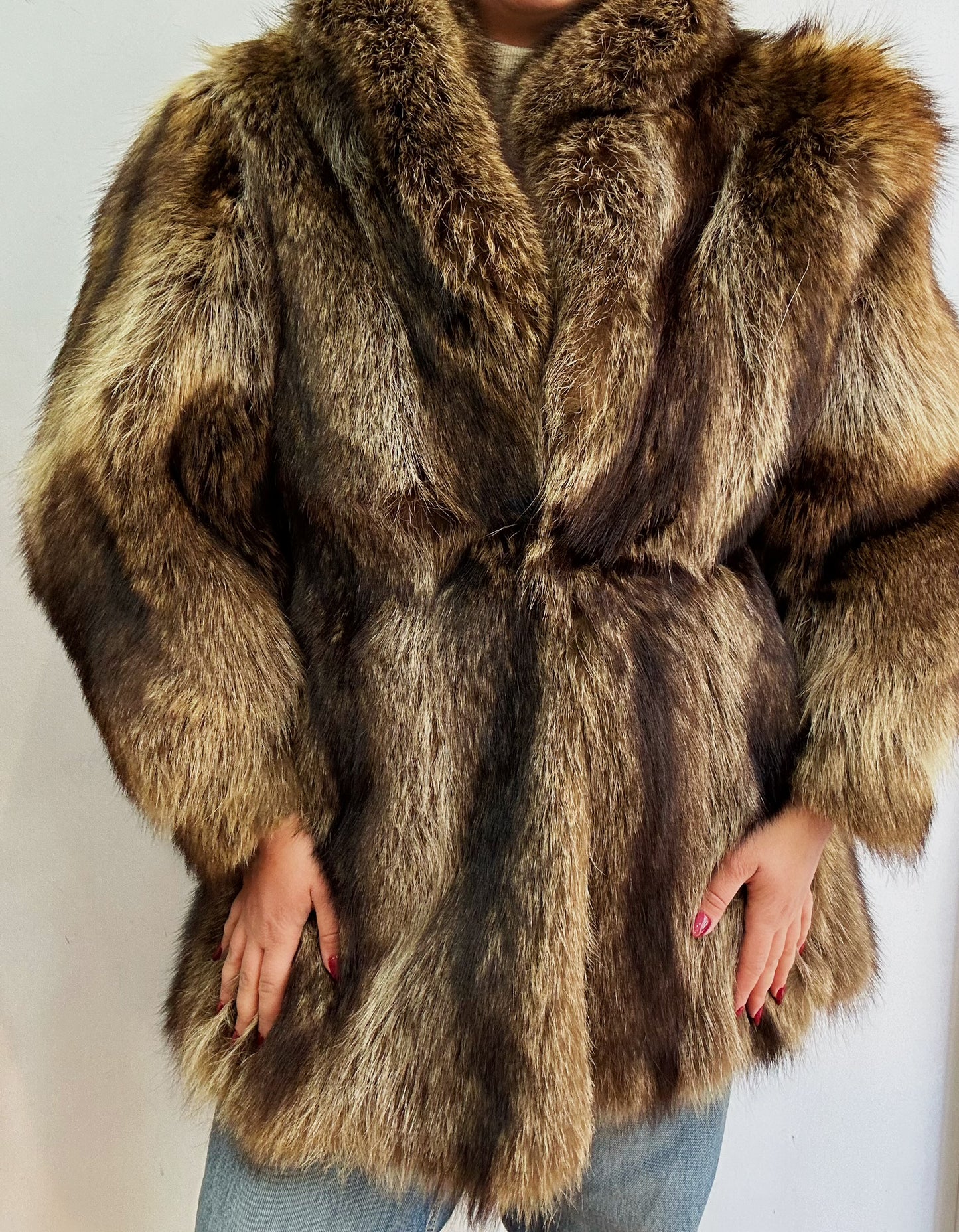 Real fur coat