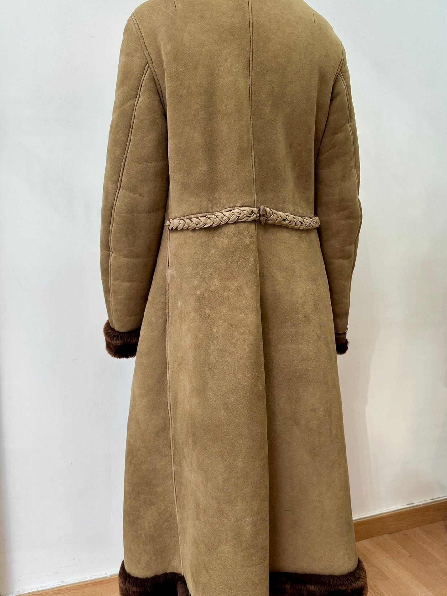 Maxi shearling coat