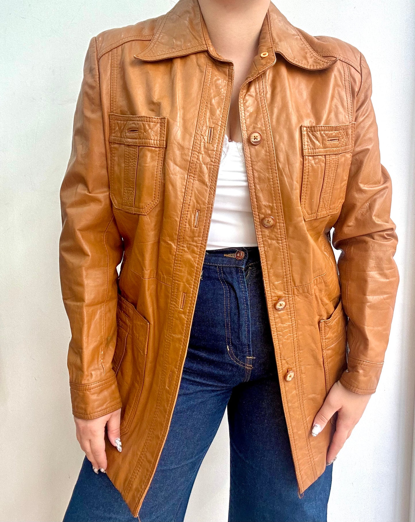 70s leather jacket