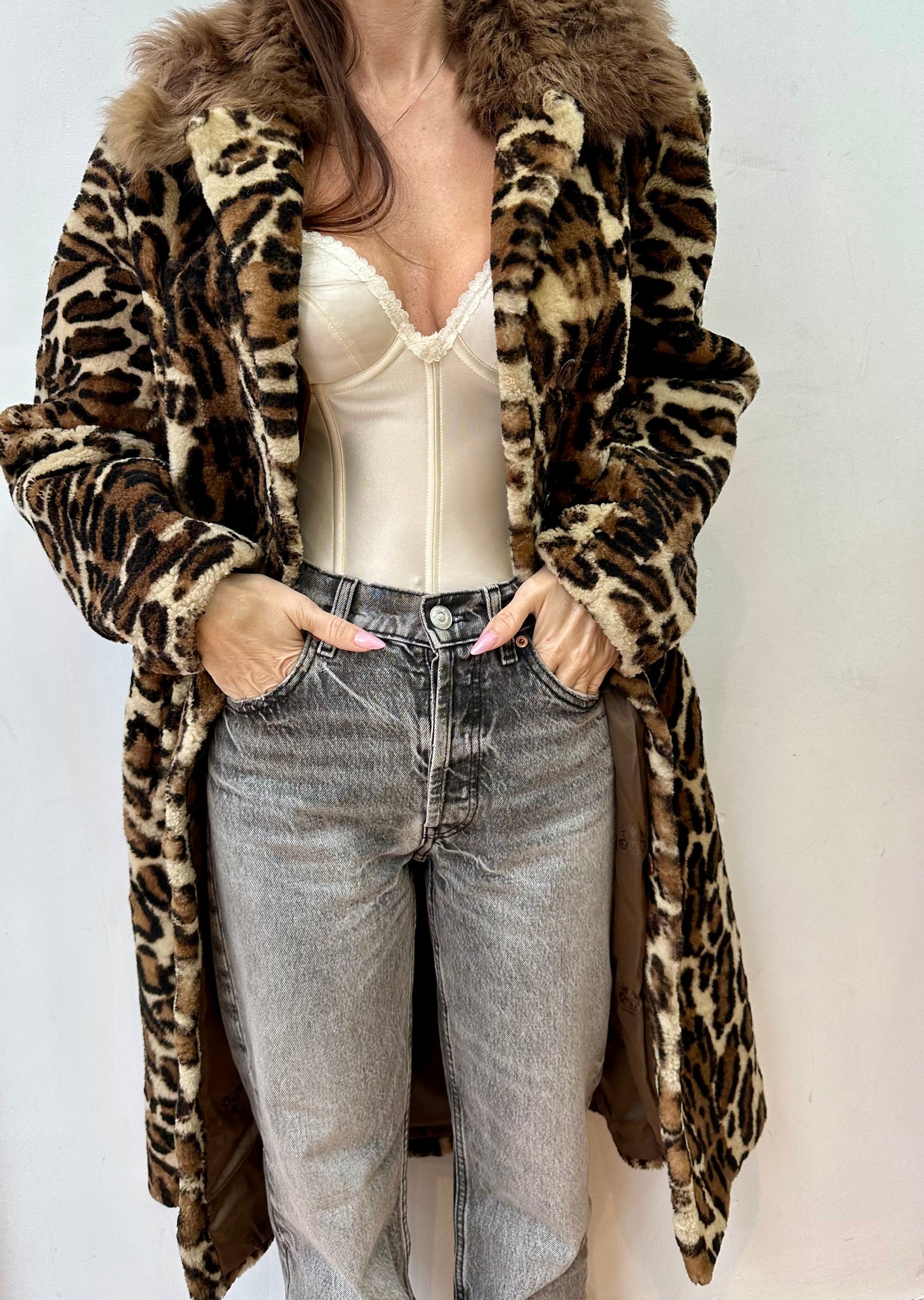 Leopard fur coat