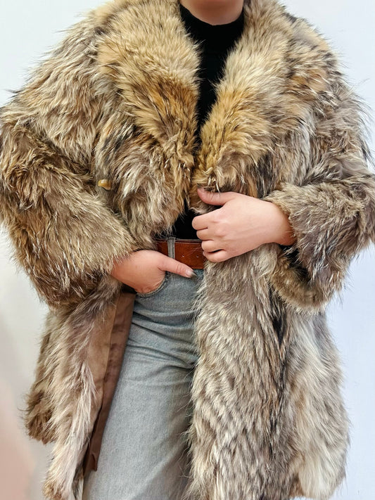 Real fur coat