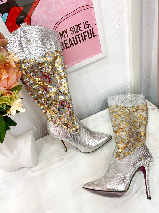 Sequin Boots