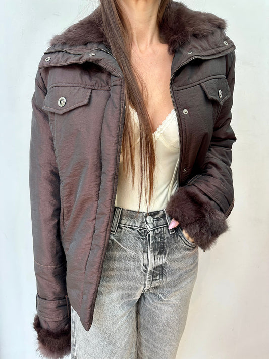 Winter iridiscent brown jacket