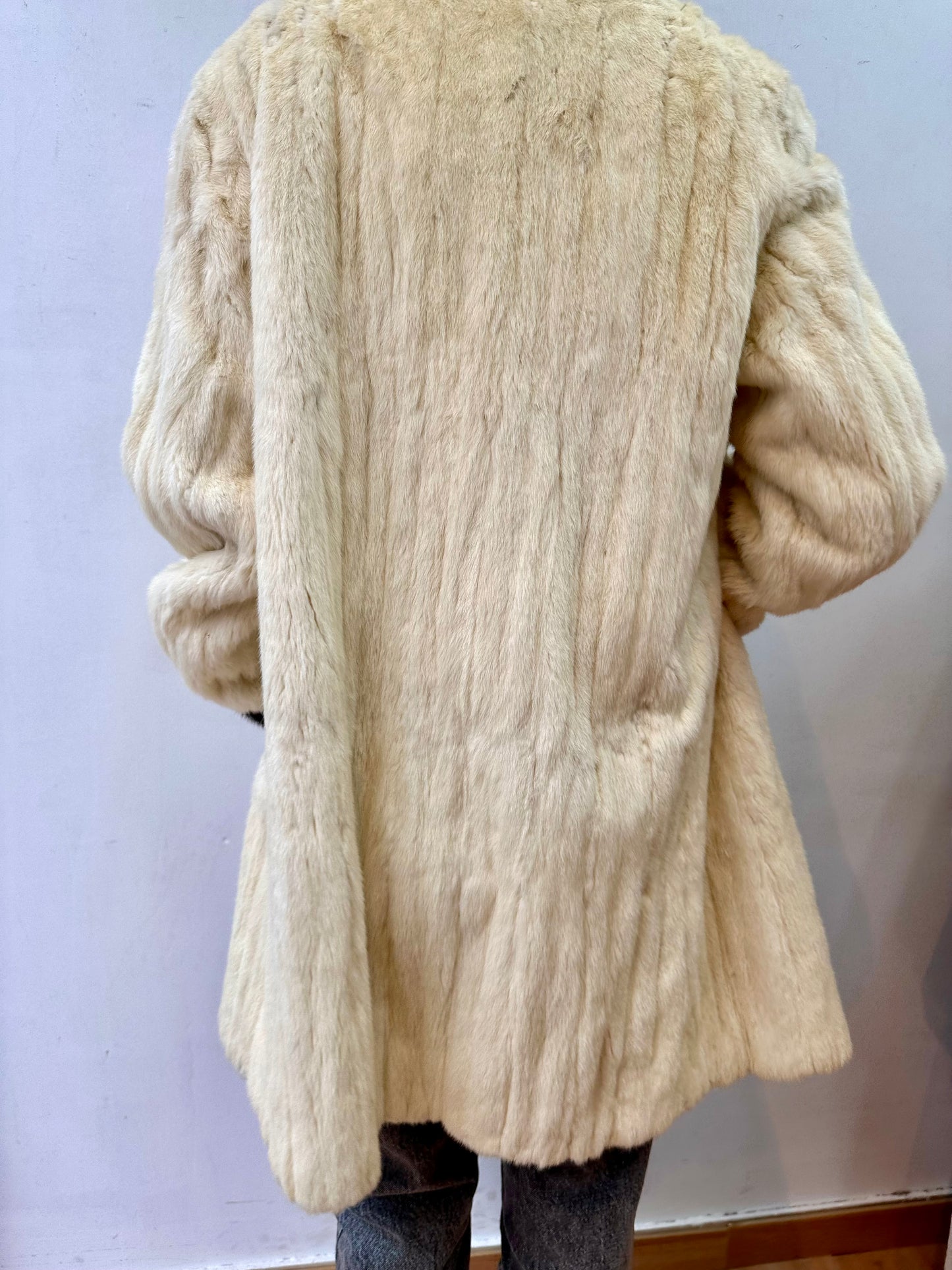 Vintage creamy fur coat