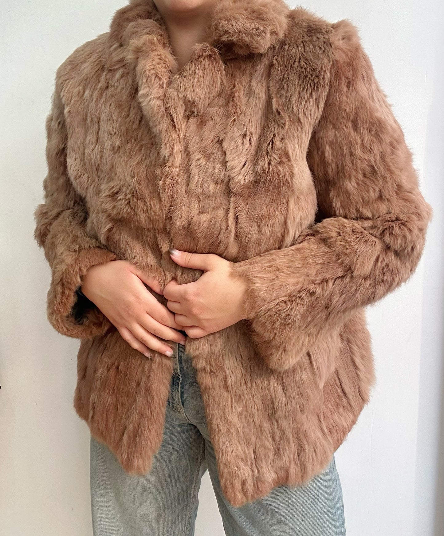 Real fur coat