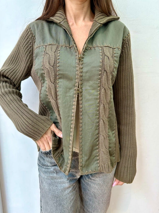 Khaki cardigan