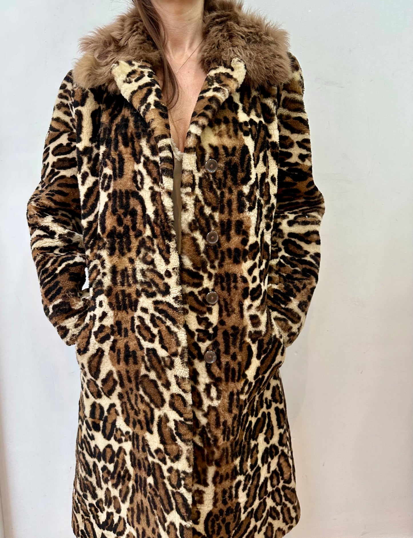 Leopard fur coat