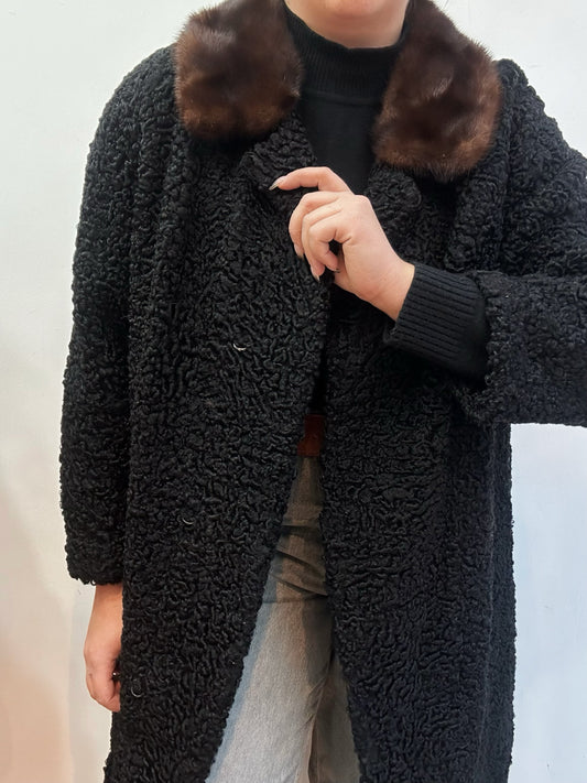 Astrakhan fur coat