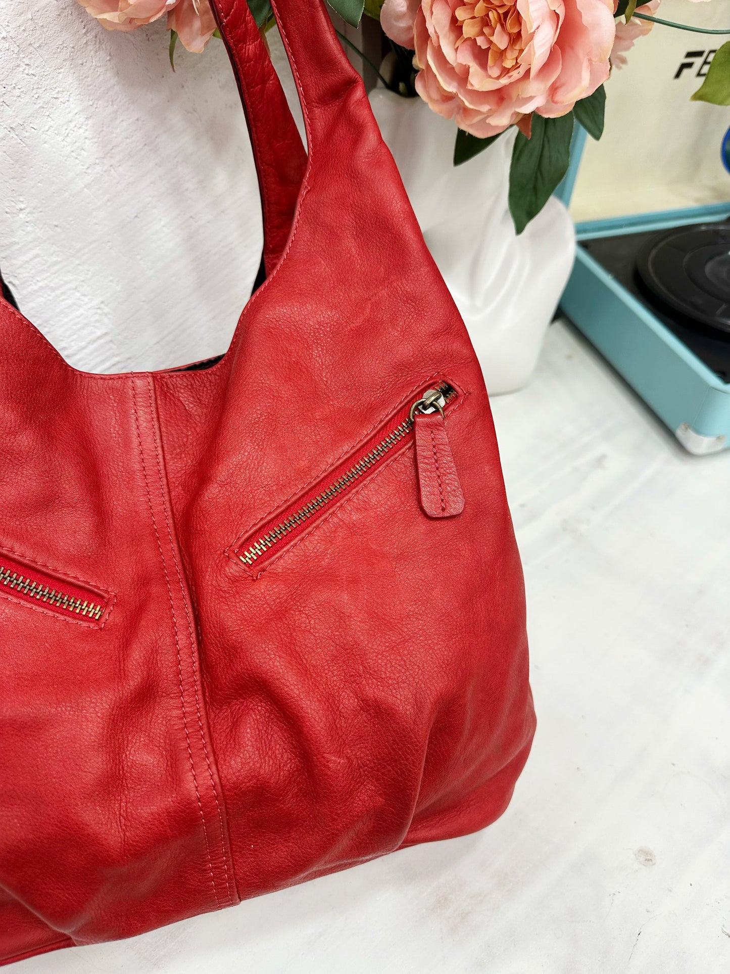 Leather hobo bag