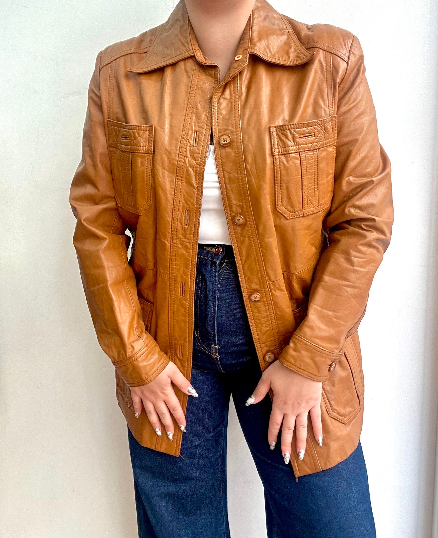 70s leather jacket