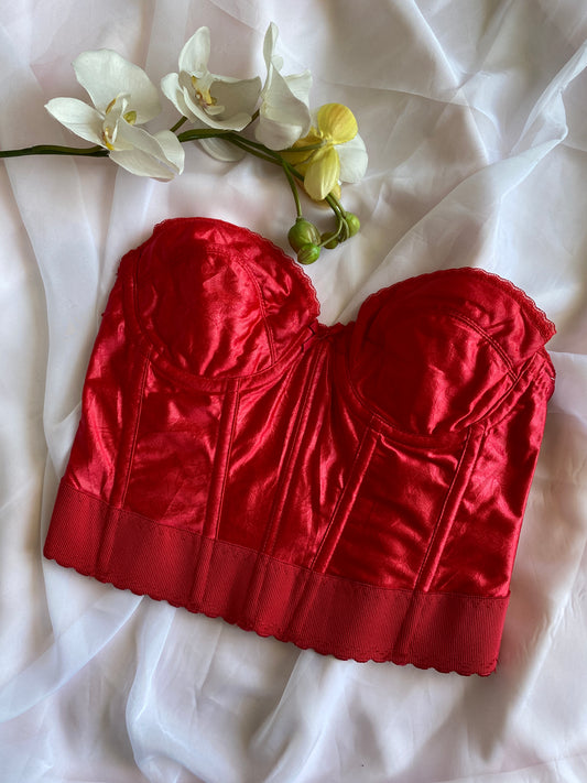 Vintage red bustier